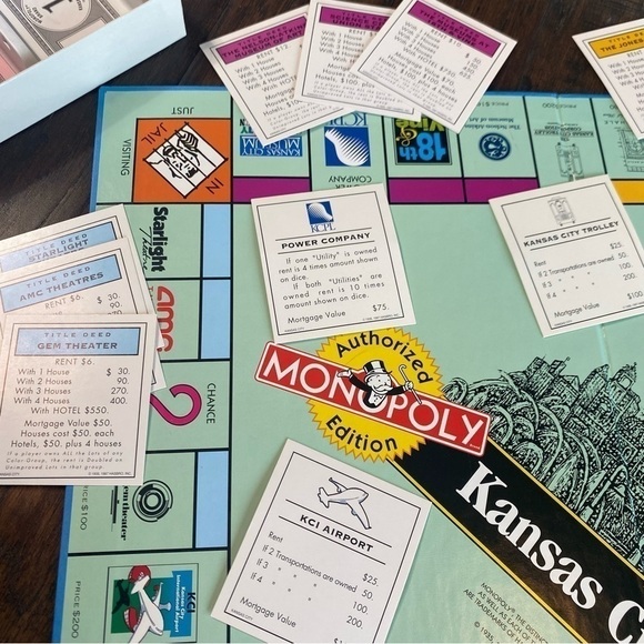 Monopoly Kansas City Edition Official USAopoly Board Game 1997 Missing One Piece - Picture 9 of 16
